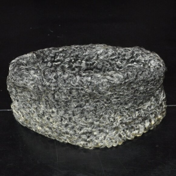 Vintage Gray Persian Lamb Astrakan Envoy Ear Flaps Cossack Karakul Hat Unisex - Picture 6 of 7
